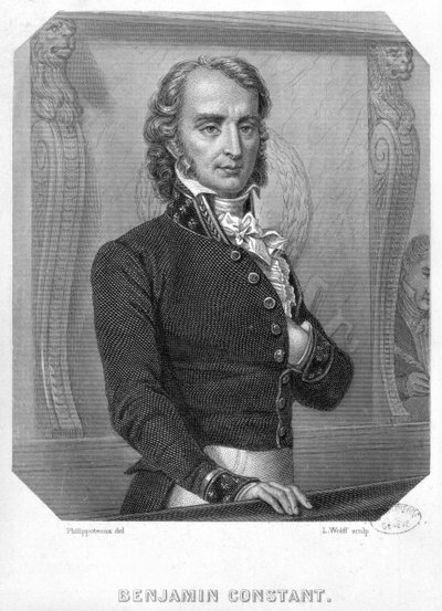 Henri Benjamin Constant de Rebecque (1767-1830) ved Tribune af Felix Philippoteaux