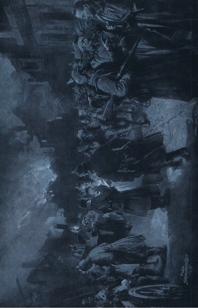 Fra Vestfronten. Efter slaget, illustration fra Hindenburg udgivet af Daterlandischer Derlag C U Weller Berlin af Felix Schwormstadt