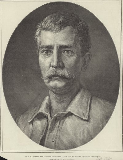 Henry Morton Stanley (kobberstik) af Felix Stone (after) Moscheles