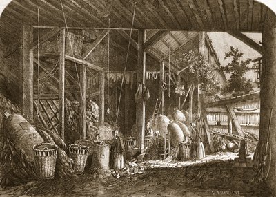 Et kludlager i Quartier Mouffetard i Paris, illustration fra 