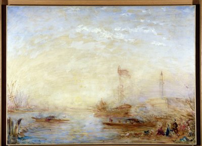 Udsigt over Venedig og Bucentaur (Bucentoro) af Félix Ziem