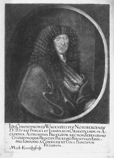 Portræt af Johann Christoph Wagenseil 1633-1705, slutningen af ​​det 17. årh. af Fenitzer