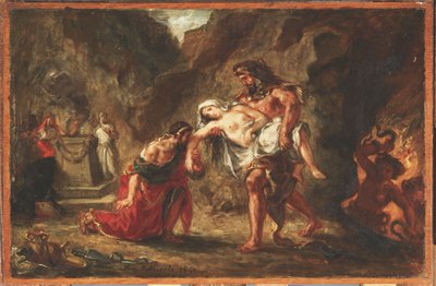 Hercules og Alcestis af Ferdinand Victor Eugene Delacroix