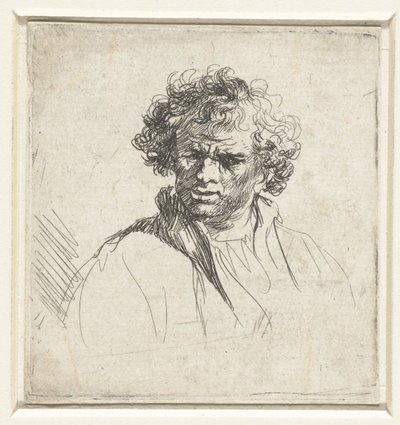 Buste af mand med forvredet ansigt af Ferdinand Bol (possibly)