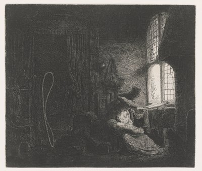 (Den Hellige) Familie i et værelse af Ferdinand Bol