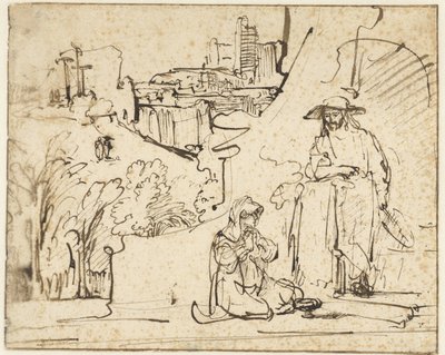 Kristus viser sig for Maria Magdalene som gartner (Noli me tangere) af Ferdinand Bol