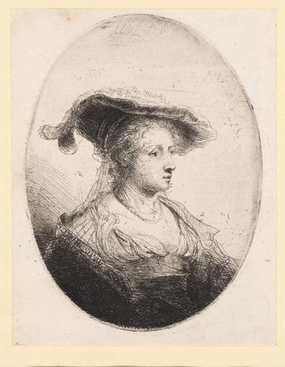 Ung kvinde med hat af Ferdinand Bol
