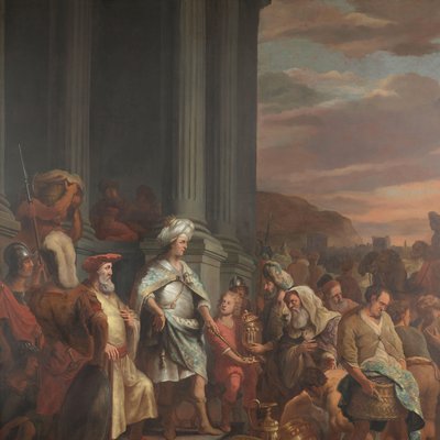 Kong Cyrus afleverer skatten plyndret fra Jerusalems tempel af Ferdinand Bol