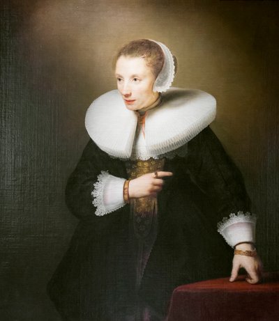 Portræt af en ukendt kvinde af Ferdinand Bol