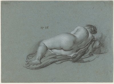 Liggende kvindelig nøgen af Ferdinand Bol