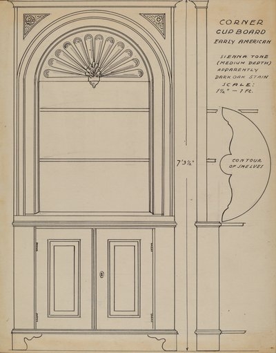 Hjørneskab af Ferdinand Cartier