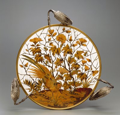 Coupe, ca. 1878 (forsølvet messing, intarsia af elfenben, kobberlegering og træ) af Ferdinand Duvinage