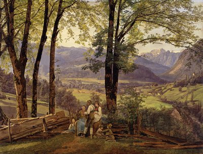 Udsigt over Ischl af Ferdinand Georg Waldmüller