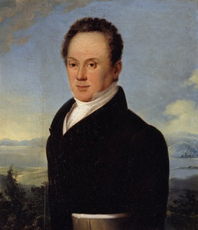 Portræt af Janos von Szallopek af Ferdinand Georg Waldmüller