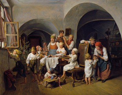 Julemorgen af Ferdinand Georg Waldmuller