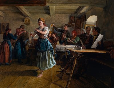 Dansen. 1863 af Ferdinand Georg Waldmuller