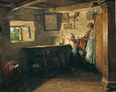 Den gamle kasse af Ferdinand Georg Waldmuller