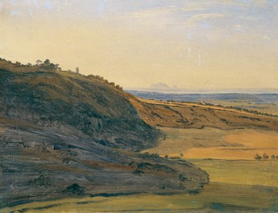 Landskabsstudie på Ariccia af Ferdinand Georg Waldmuller