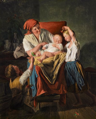 moderlig lykke af Ferdinand Georg Waldmuller