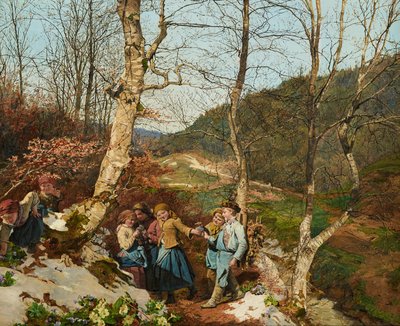 Tidligt forår i Wienerskoven af Ferdinand Georg Waldmuller