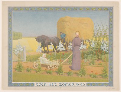 Kvinde med barn i vogn When It Was Summer (titel på objekt) af Ferdinand Hart Nibbrig (signed by artist)