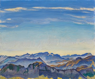 Waadland Alperne fra Rochers de Naye. 1917 af Ferdinand Hodler