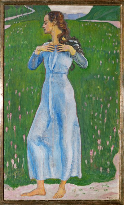 Fulfillment (olie på lærred) af Ferdinand Hodler