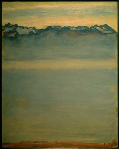 Genevesøen med Savoyalperne af Ferdinand Hodler