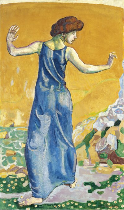 Glad kvinde af Ferdinand Hodler