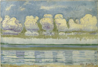 Genevesøen med den schweiziske Jura, 1909 af Ferdinand Hodler