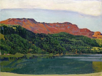 Silvaplana-søen med Piz Corvatsch af Ferdinand Hodler