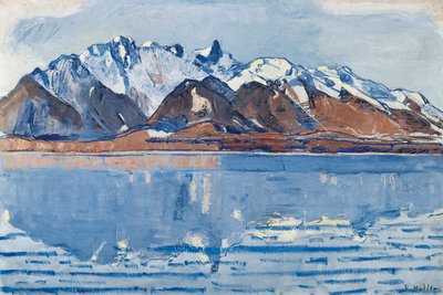 Thun-søen med Stockhorn Range, ca. 1913. af Ferdinand Hodler