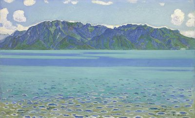 Le Grammont, af Hodler, Ferdinand (1853-1918). olie på lærred af Ferdinand Hodler