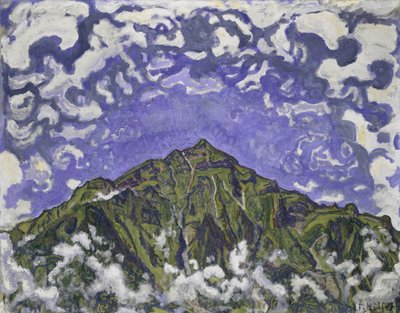 Niesen-bjerget set fra Heustrich, 1910 af Ferdinand Hodler