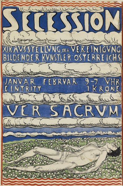 Plakat til Vienna Secession-udstillingen af Ferdinand Hodler