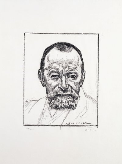Selvportræt, ca. 1916-8 af Ferdinand Hodler