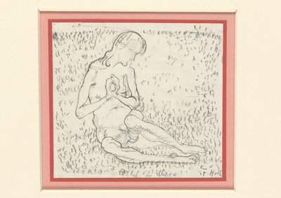 Studie für Die Erwachende (Der Tag) af Ferdinand Hodler