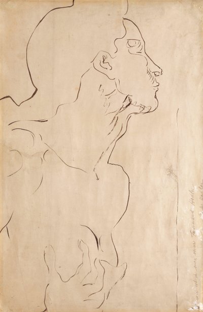 Studie til "Feeling I", 1901 af Ferdinand Hodler