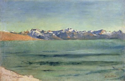 Solopgang over Mont Blanc, ca. 1890 af Ferdinand Hodler