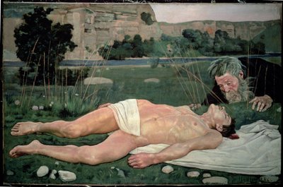 Den barmhjertige samaritaner, 1886 af Ferdinand Hodler