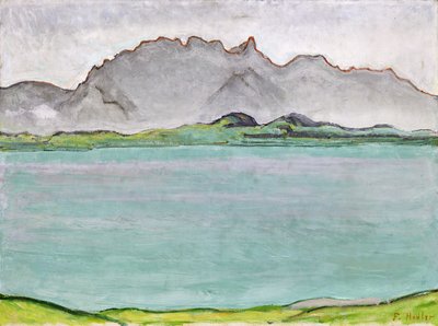 Stockhorn-bjergene og Thun-søen, 1911 af Ferdinand Hodler