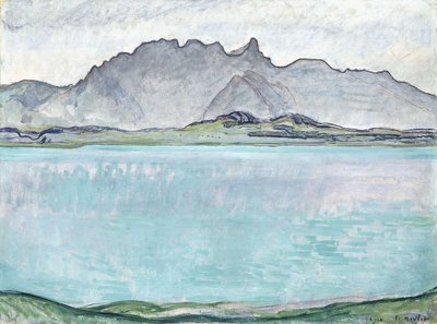 Thunersee med Stockhorn-bjergene, 1910 af Ferdinand Hodler