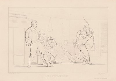 En Form har styrtet midt imellem dem fra Mørket af Ferdinand Joubert, after George Elgar Hicks