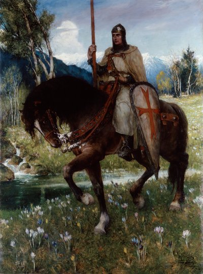 Parsifal i Quest of the Holy Grail, 1912. af Ferdinand Leeke