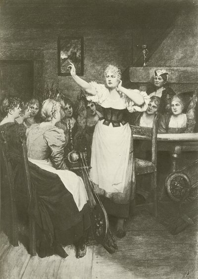 Den flyvende hollænder, anden akt scene i (dybtryk) af Ferdinand Leeke