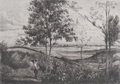 Landskab efter Corot, 1873-90. af Ferdinand Lefman