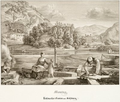 Mandag: Rosenecker-haven før Salzburg af Ferdinand Olivier