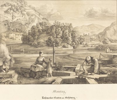 Mandag - Rosenecker Garden nær Salzburg (mandag - Rosenecker Garden nær Salzburg) af Ferdinand Olivier