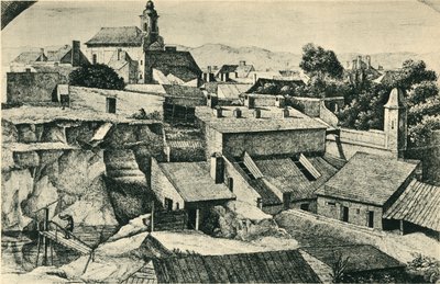 Stenbrud i Alt-Matzleinsdorf, med sognekirken St Florian i Wien, 1814-1815, 1943. af Ferdinand Olivier