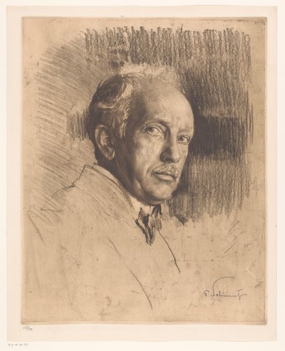 Portræt af Richard Strauss af Ferdinand Schmutzer (signed by artist)
